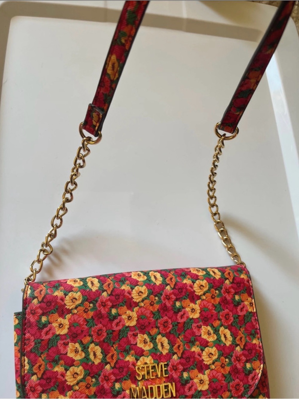 100% Authentic Steve Madden Floral Crossbody Bag - Picture 7 of 8